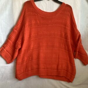 Joseph A Vibrant Orange Crew Neck Sweater